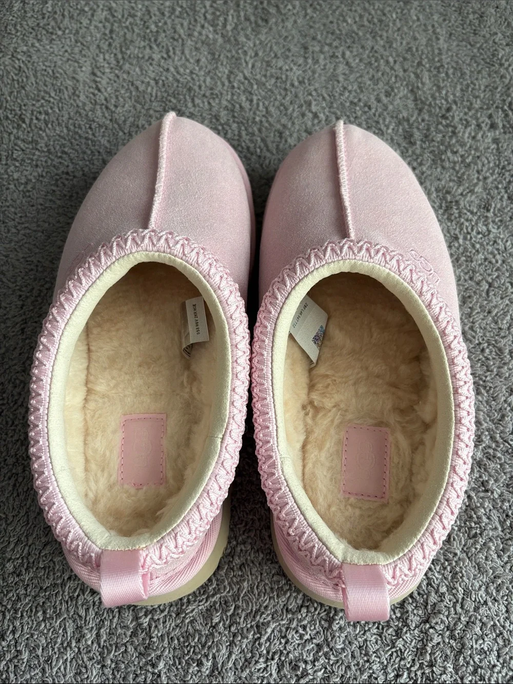 UGG Kids Pink Shearling-Lined Slip-On Clog